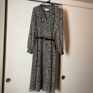 MICHAEL KORS Leopard Georgette Shirtdress